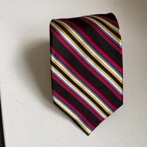 Vera Bradley For Baekaard Multicolor Stripe Men's 100% Silk Tie